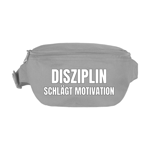 Disziplin schlägt Motivation Bauchtasche