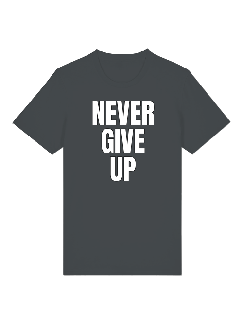 Never Give Up Stencil T-Shirt