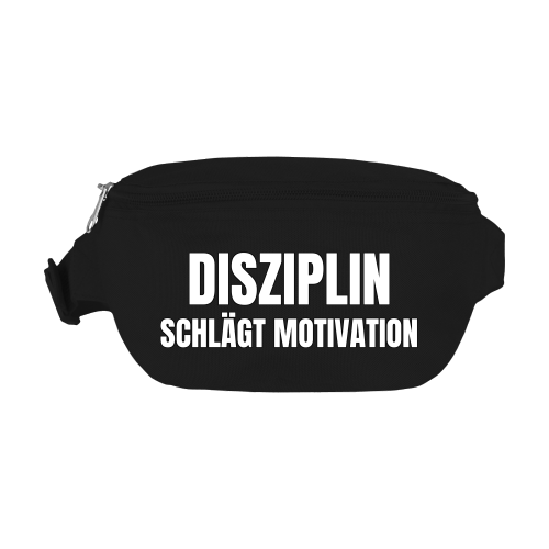 Disziplin schlägt Motivation Bauchtasche